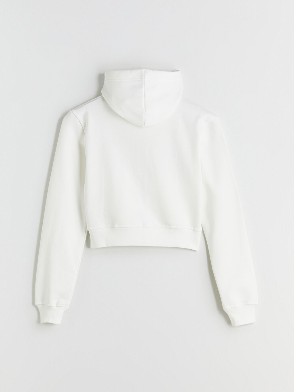 Woman ECRU Zip-Up Sweatshirt-6