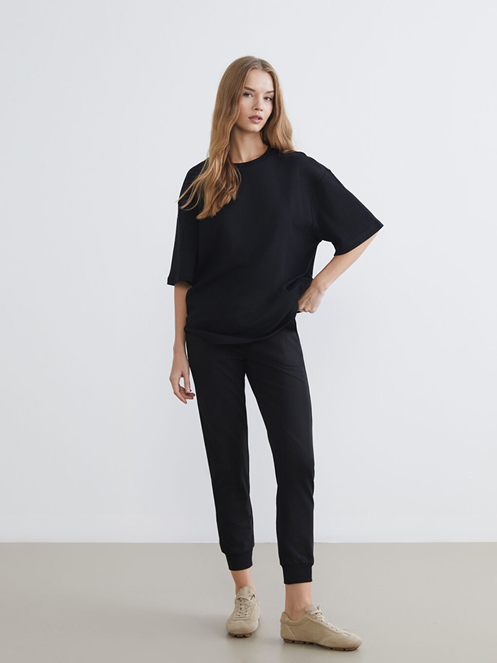 Elasticated Waist Women's Jogger Sweatpants-1