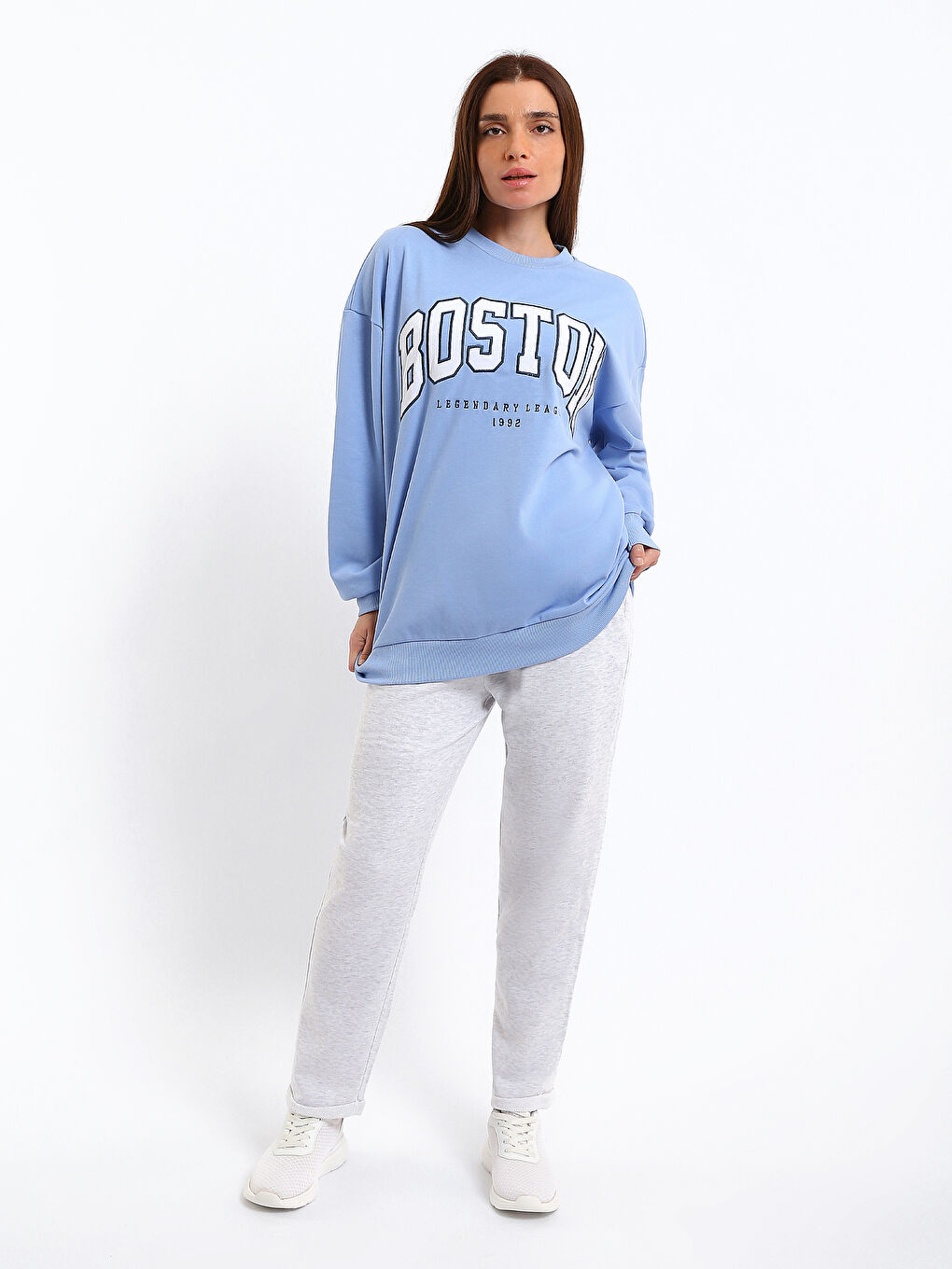 Sweat-shirt Imprimé à Col Rond-1