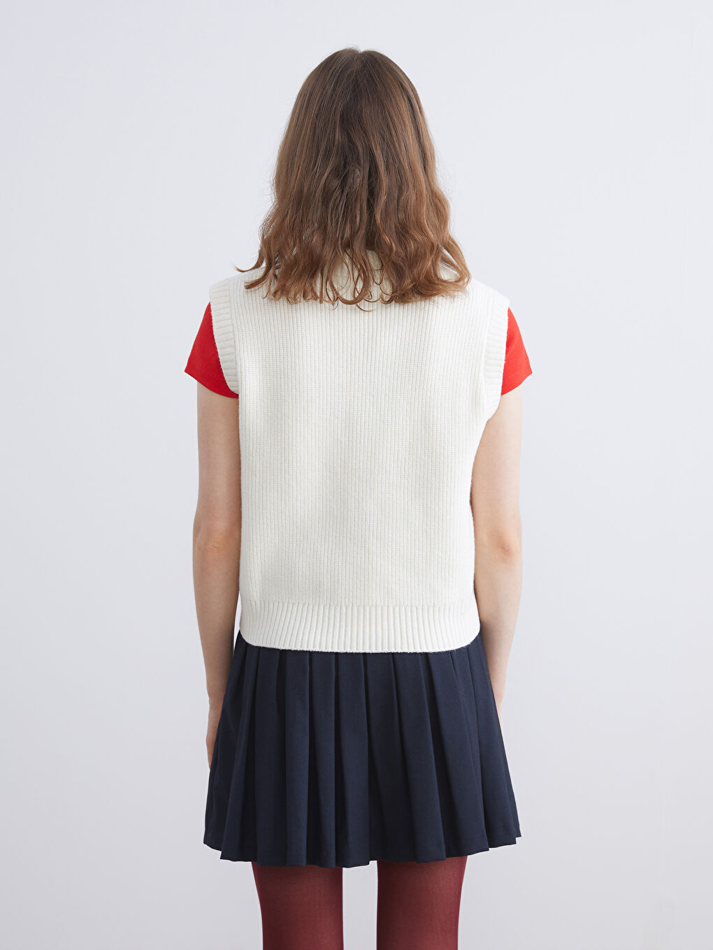 Woman BEIGE Sweater Vest-3