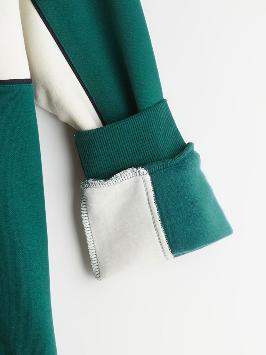 Petrol Dik Yaka Baskılı Erkek Sweatshirt-5