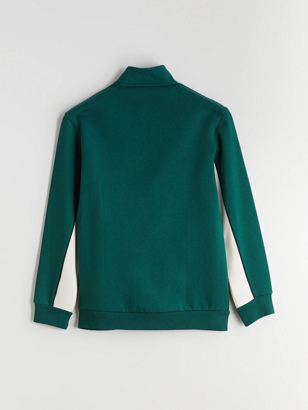 Petrol Dik Yaka Baskılı Erkek Sweatshirt-6