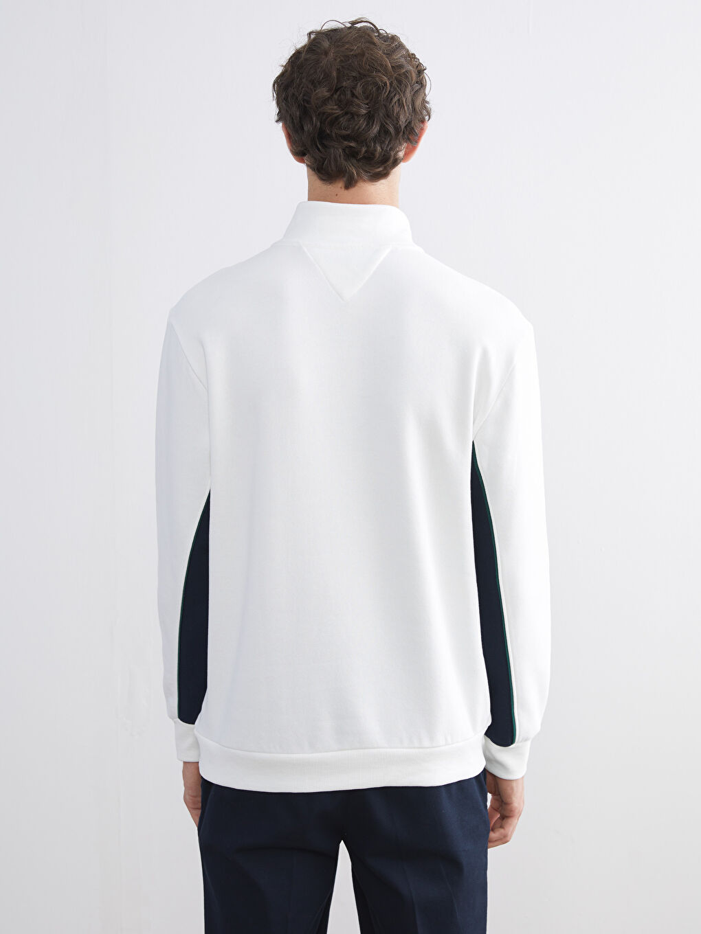 Funnel Neck Printed Men's Sweatshirt-3
