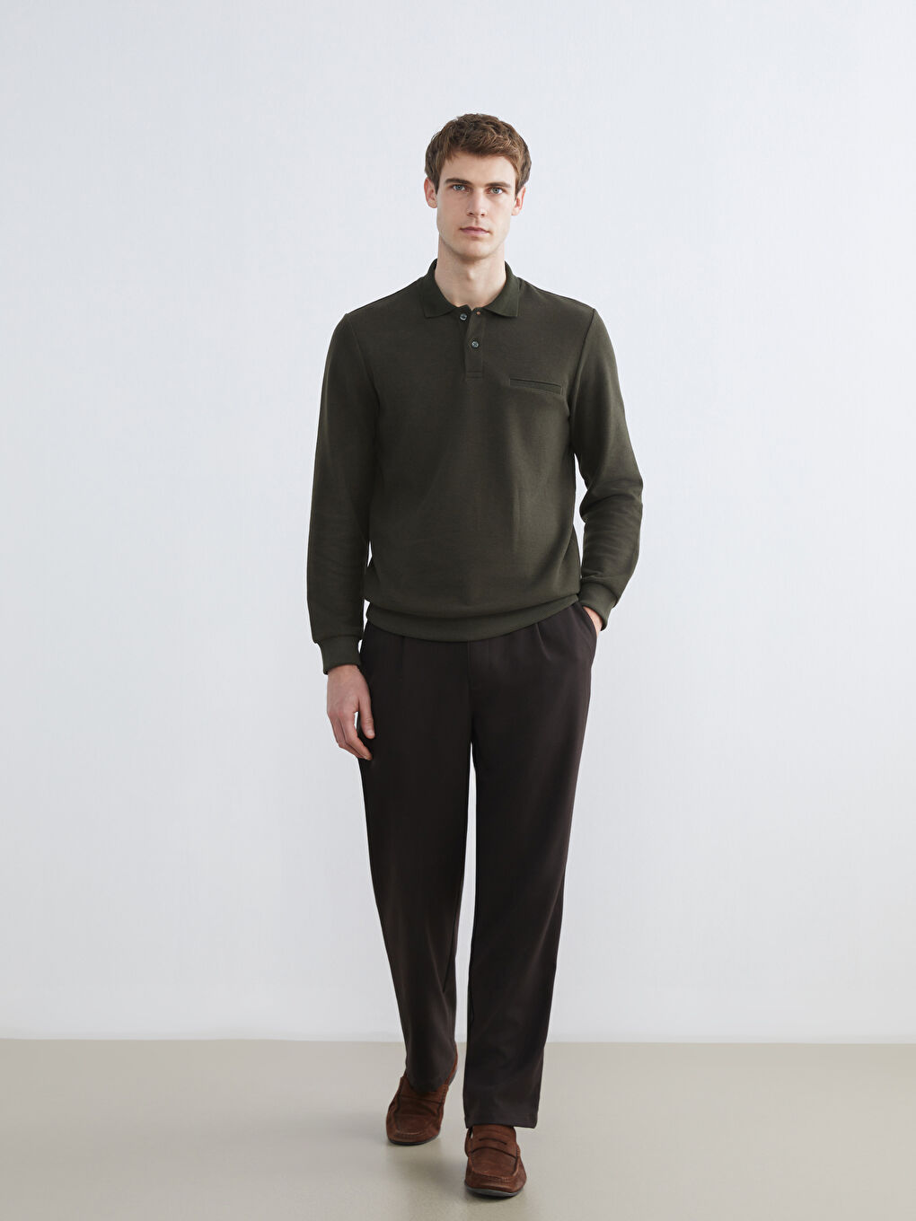 سویتشێرت یه‌خه‌ی پۆڵۆ بۆ پیاوان-1