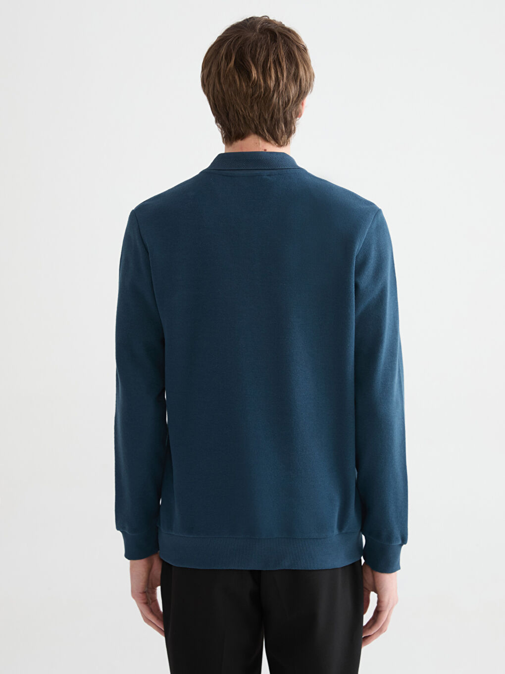 Polo Neck Men's Sweatshirt-3