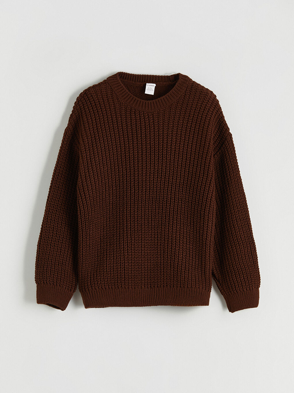 Kahverengi Bisiklet Yaka Triko Erkek Çocuk Kazak