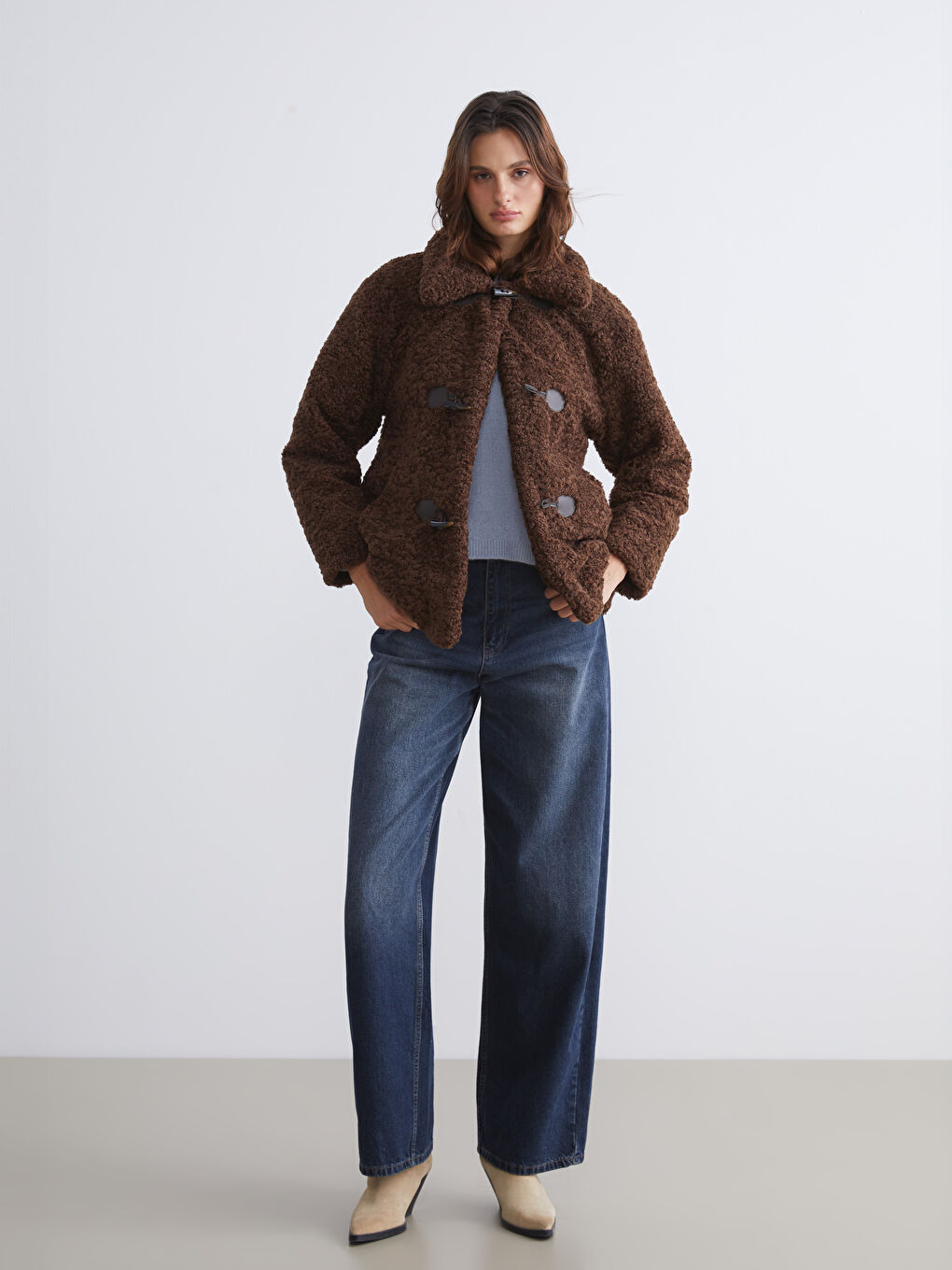 Woman BROWN Overcoat-1