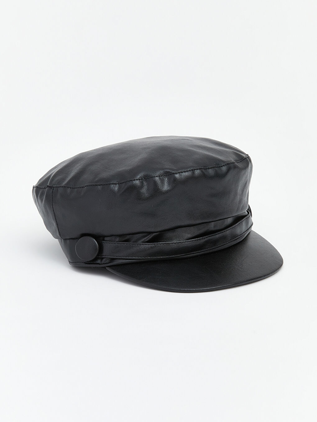 Leather Look Chain Detailed Women's Sailor Hat-1