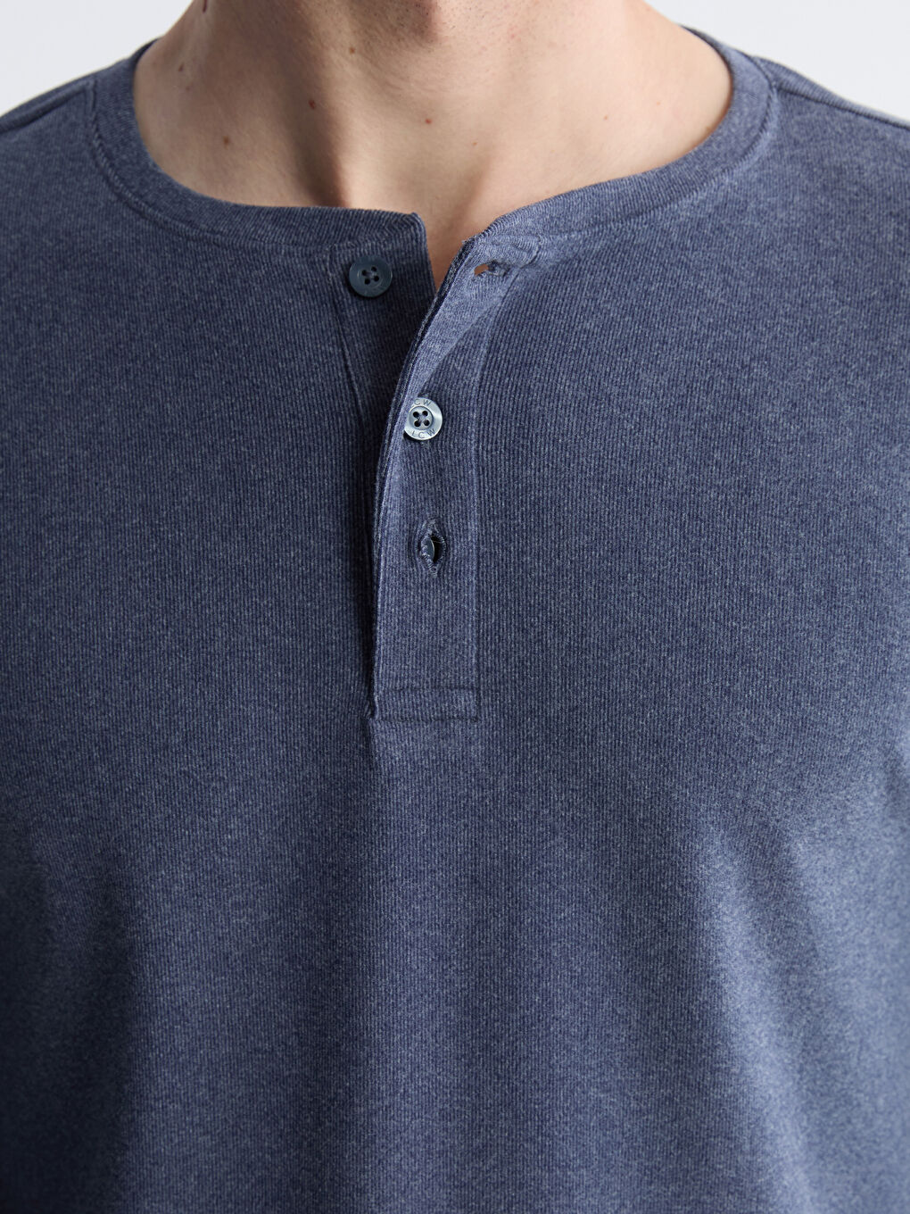 Crew Neck Long Sleeve Men's Pyjama Top-2