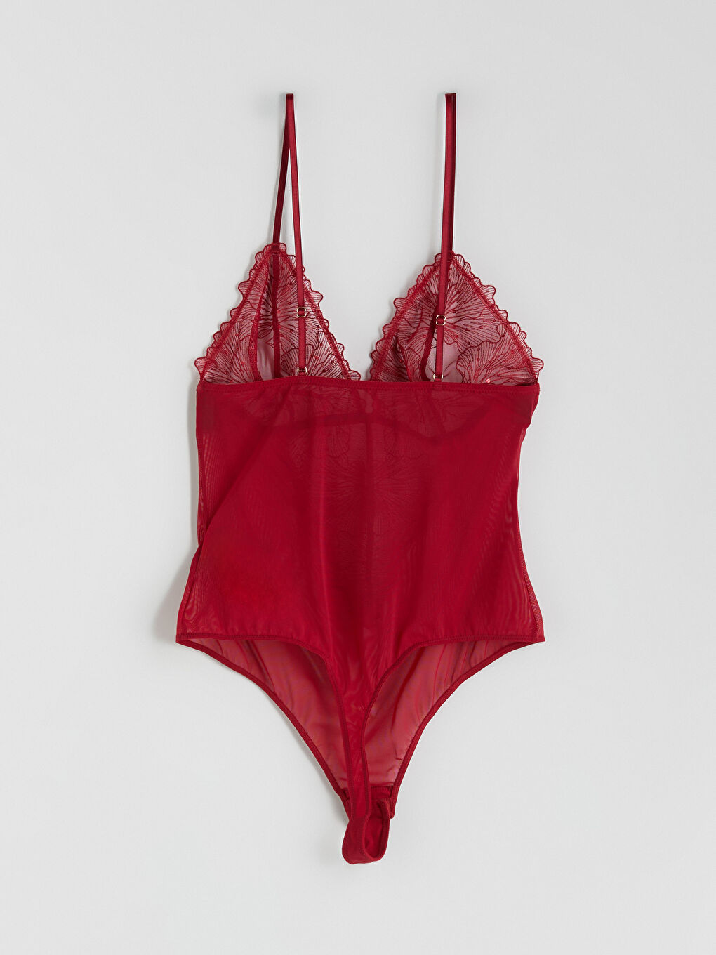 Женщины Красный Боди с заклепками-1