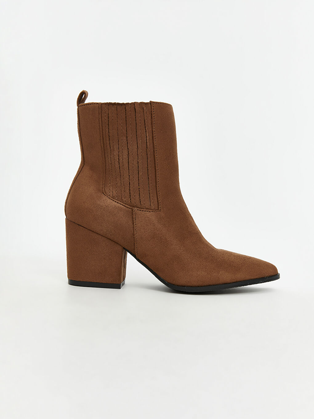 Faux Suede Women's Heeled Boots-1