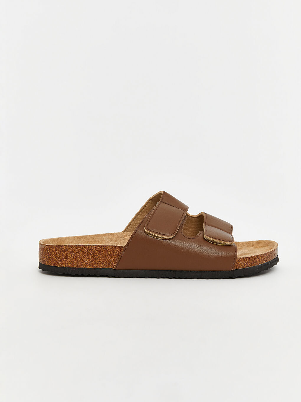 LC WAIKIKI Faux Leather Double Strap Men's Slippers -W5CJ60Z8-DJ7