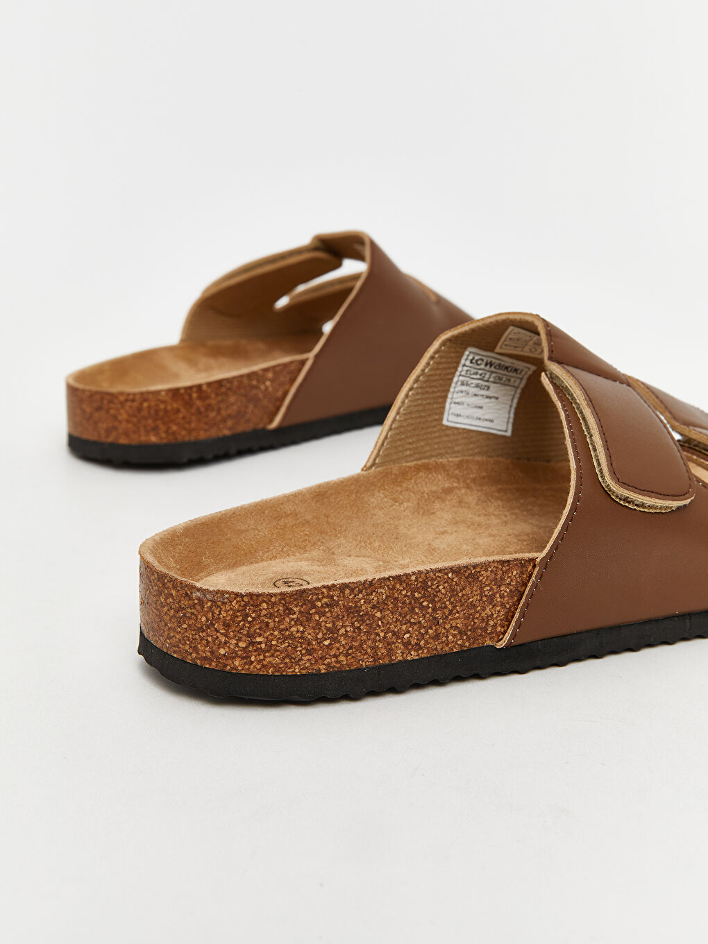 LC WAIKIKI Faux Leather Double Strap Men's Slippers -W5CJ60Z8-DJ7