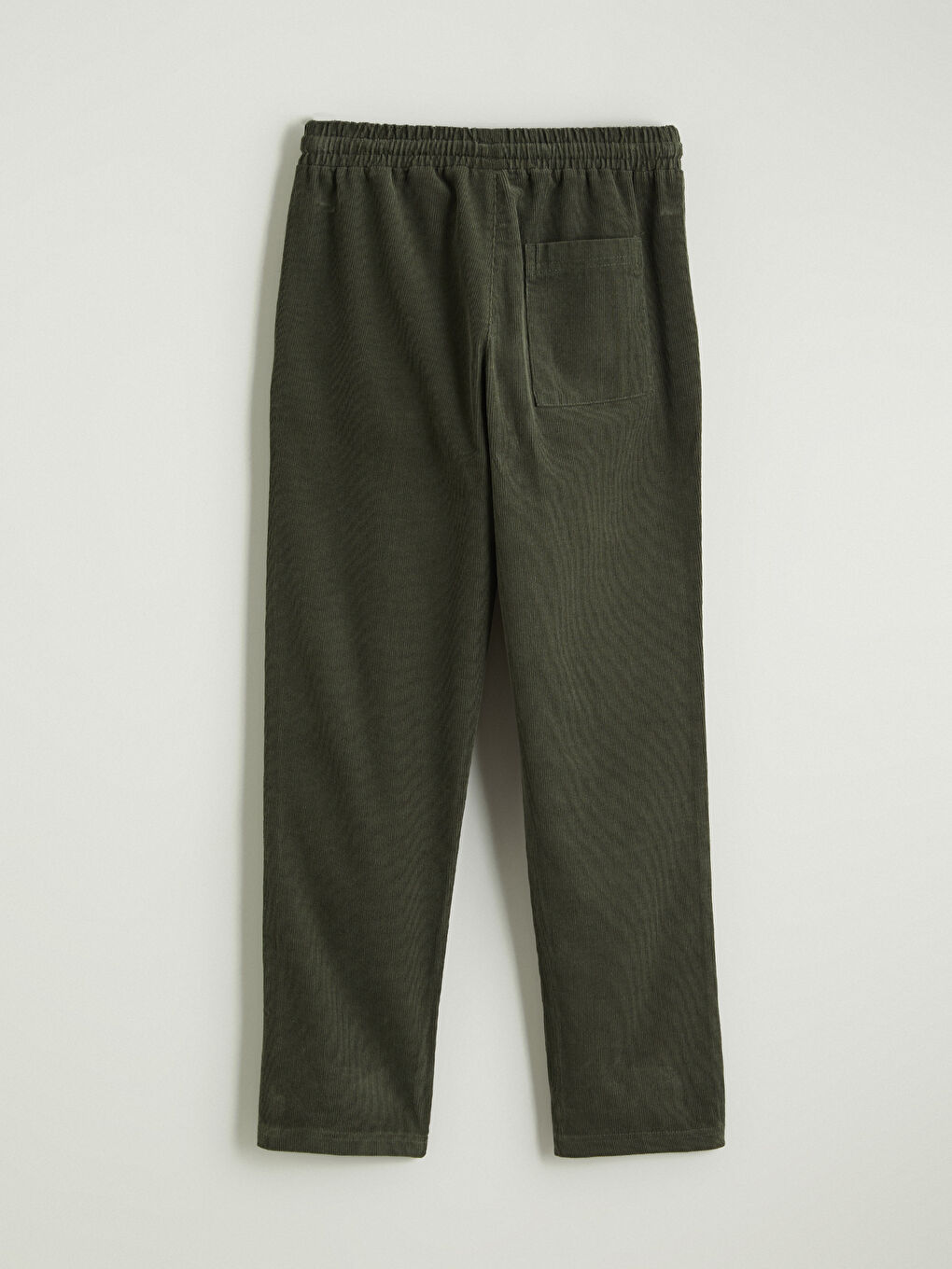 Yeşil Beli Lastikli Kadife Erkek Çocuk Pantolon-3