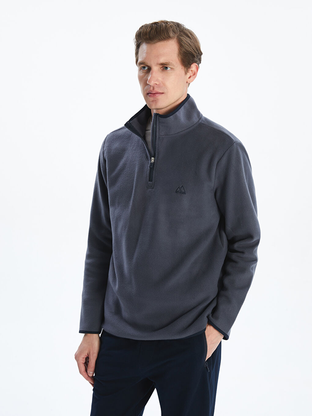 LCW ECO Funnel Neck Piped Men's Sweatshirt -W5CK50Z8-RFF