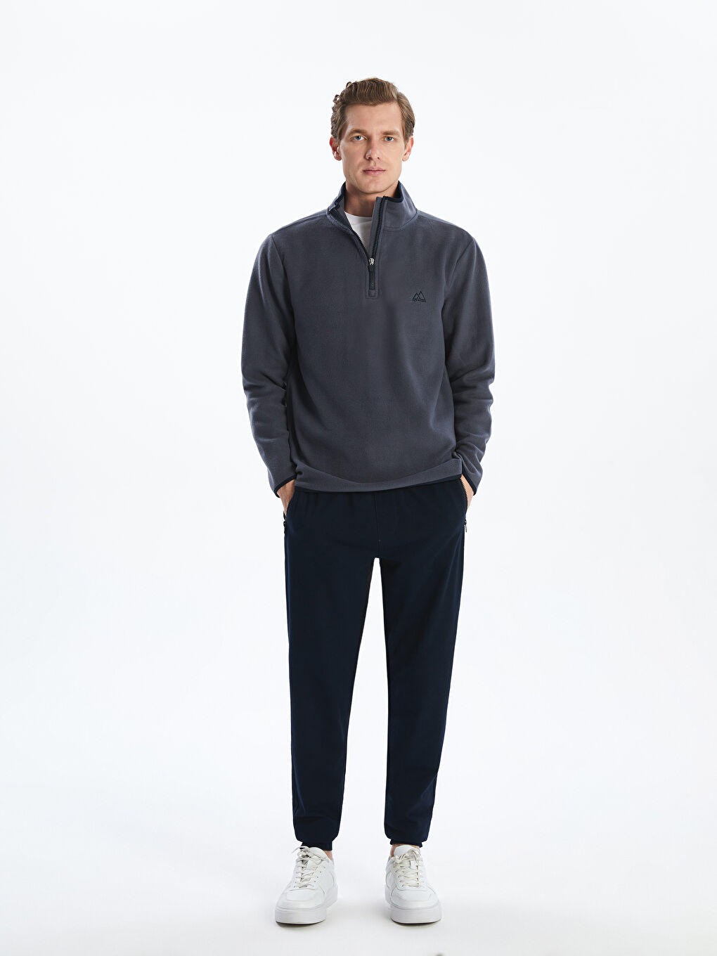 LCW ECO Funnel Neck Piped Men's Sweatshirt -W5CK50Z8-RFF
