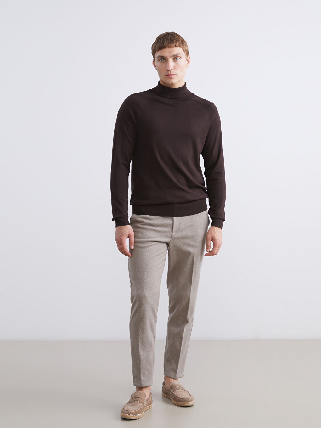 Fisherman's Collar Men's Knit Sweater-1