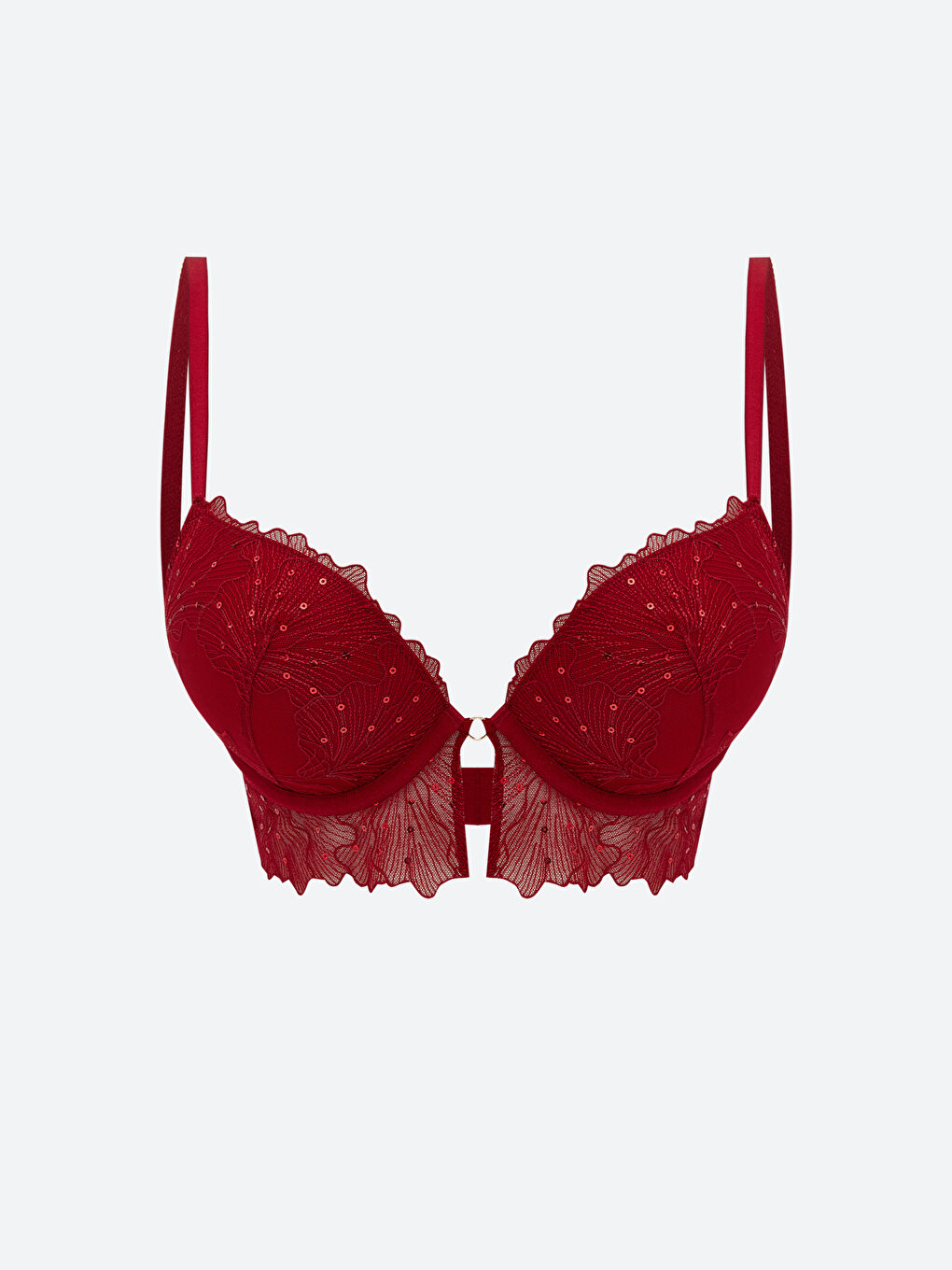 Žičani podstavljeni čipkasti elegantni grudnjak