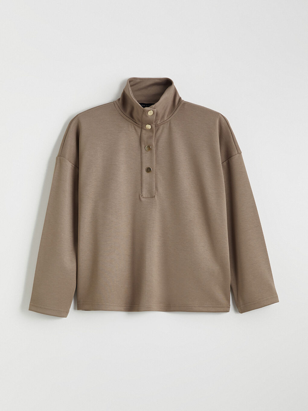 Mock Neck Oversize Women Sweatshirt