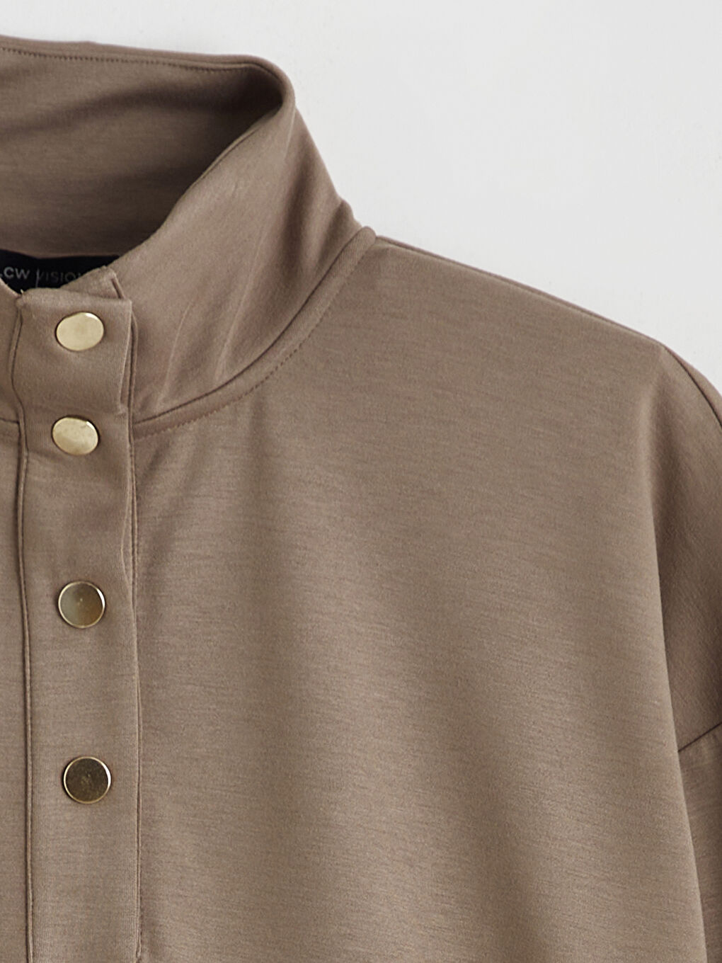 Mock Neck Oversize Women Sweatshirt-1