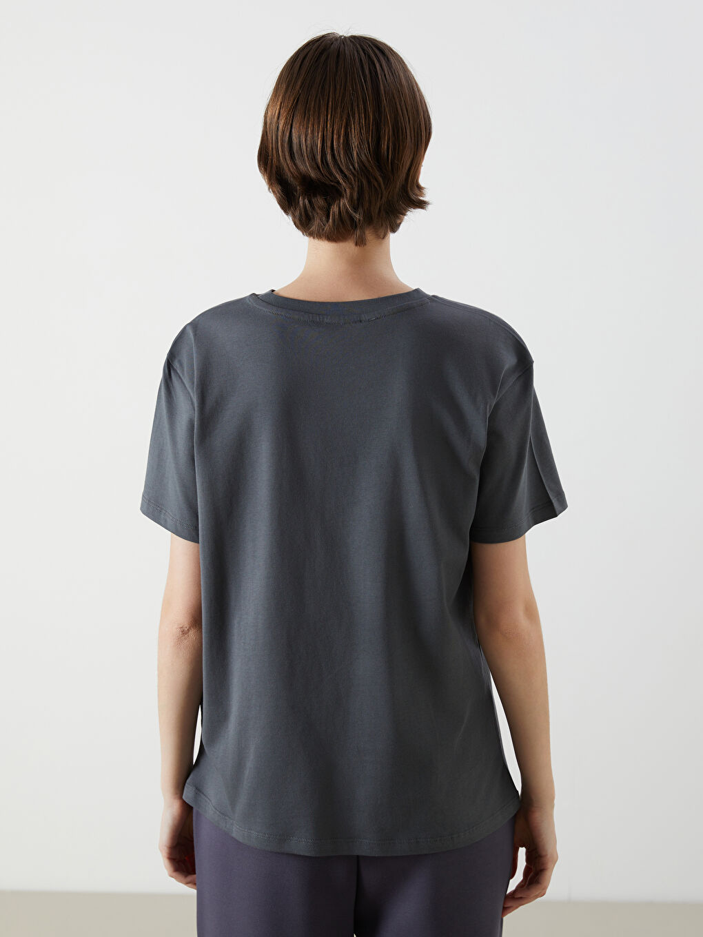 Crew Neck Printed Women's T-Shirt-3