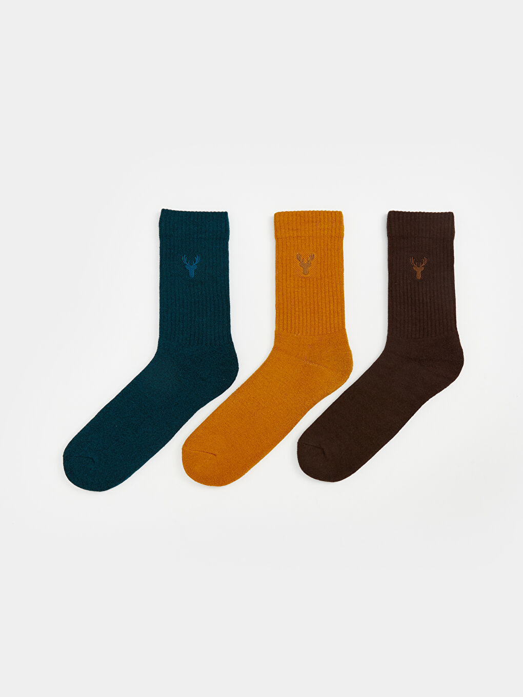 Embroidered Men's Ankle Socks 3-packs