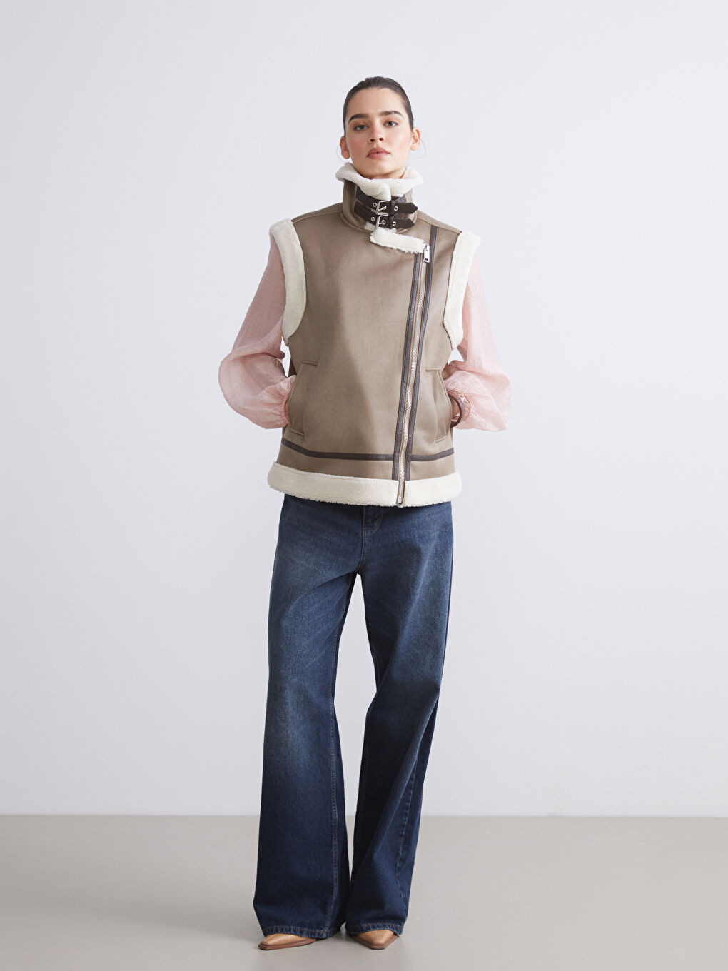 Woman BEIGE Waistcoat-1