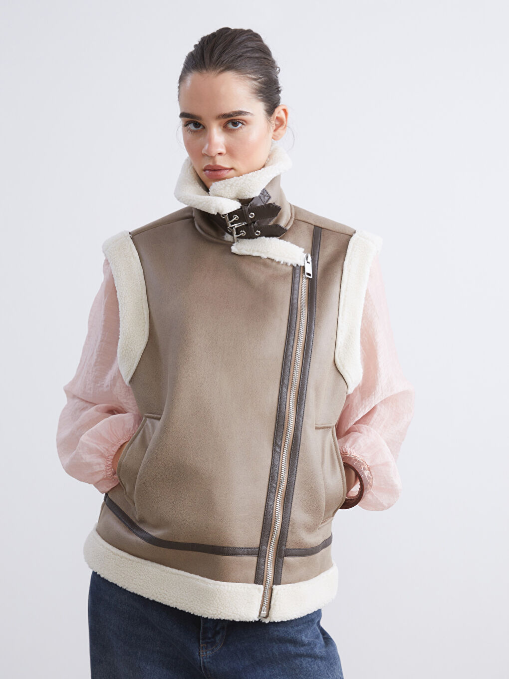 Woman BEIGE Waistcoat-2
