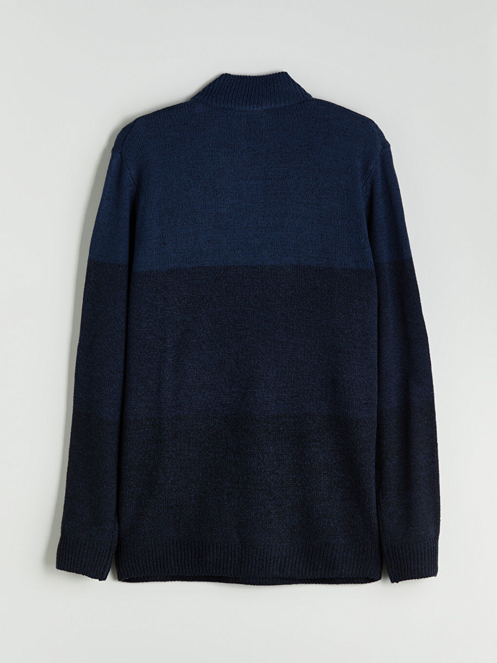 Funnel Neck Long Sleeve Men's Knitwear Sweater-5