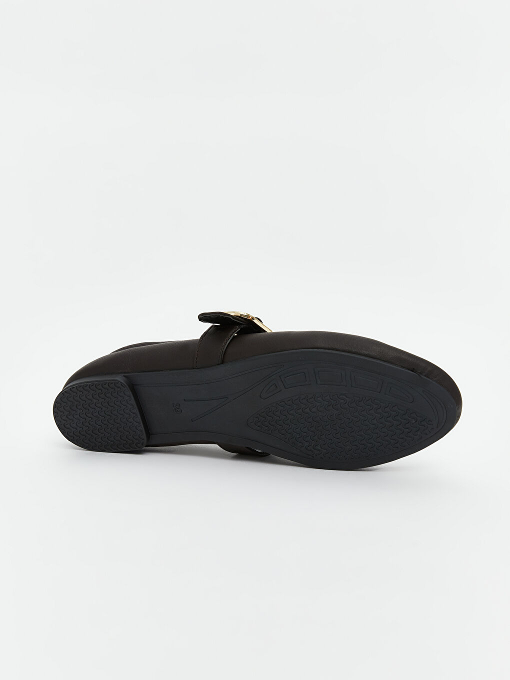 Kahverengi Deri Görünümlü Kadın Babet-3