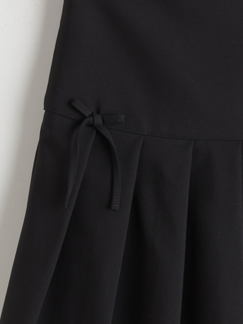 Siyah Basic Pileli Kız Çocuk Etek-1