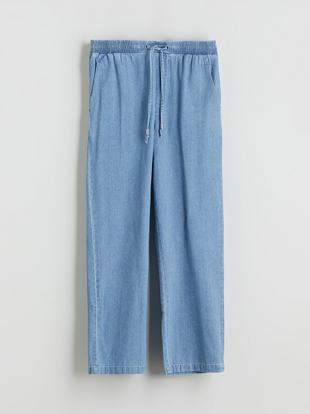 İndigo Beli Lastikli Carrot Fit Kadın Jean Pantolon-2