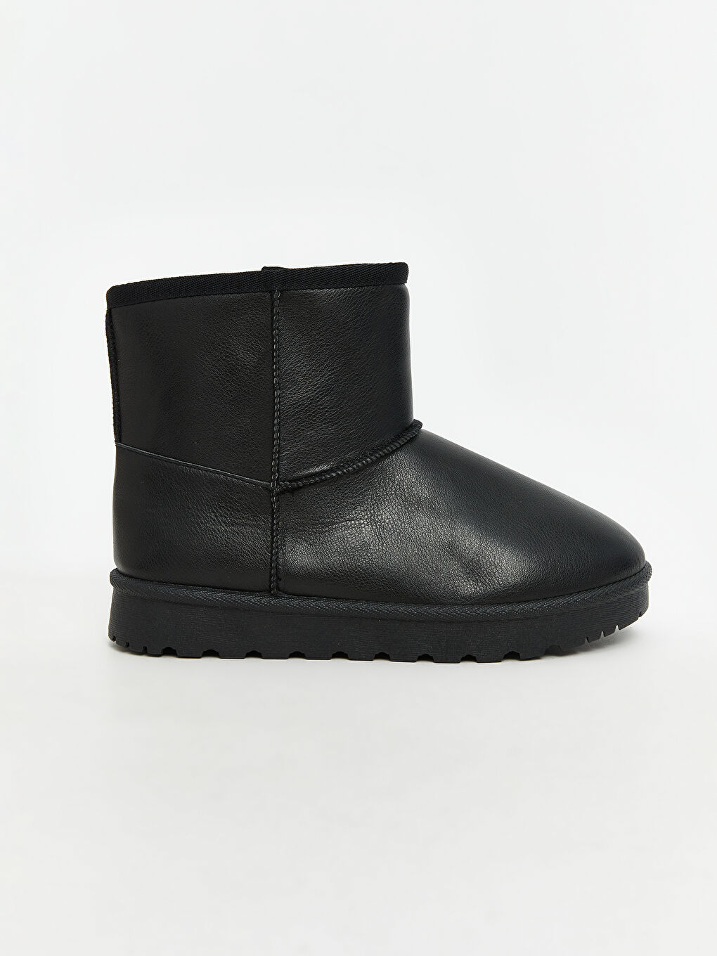 Ботуши за жени с вид на кожа-1