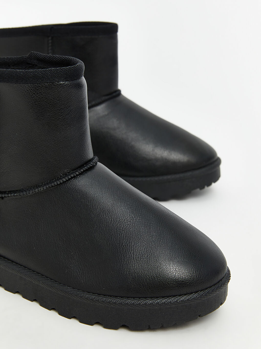 Ботуши за жени с вид на кожа-2