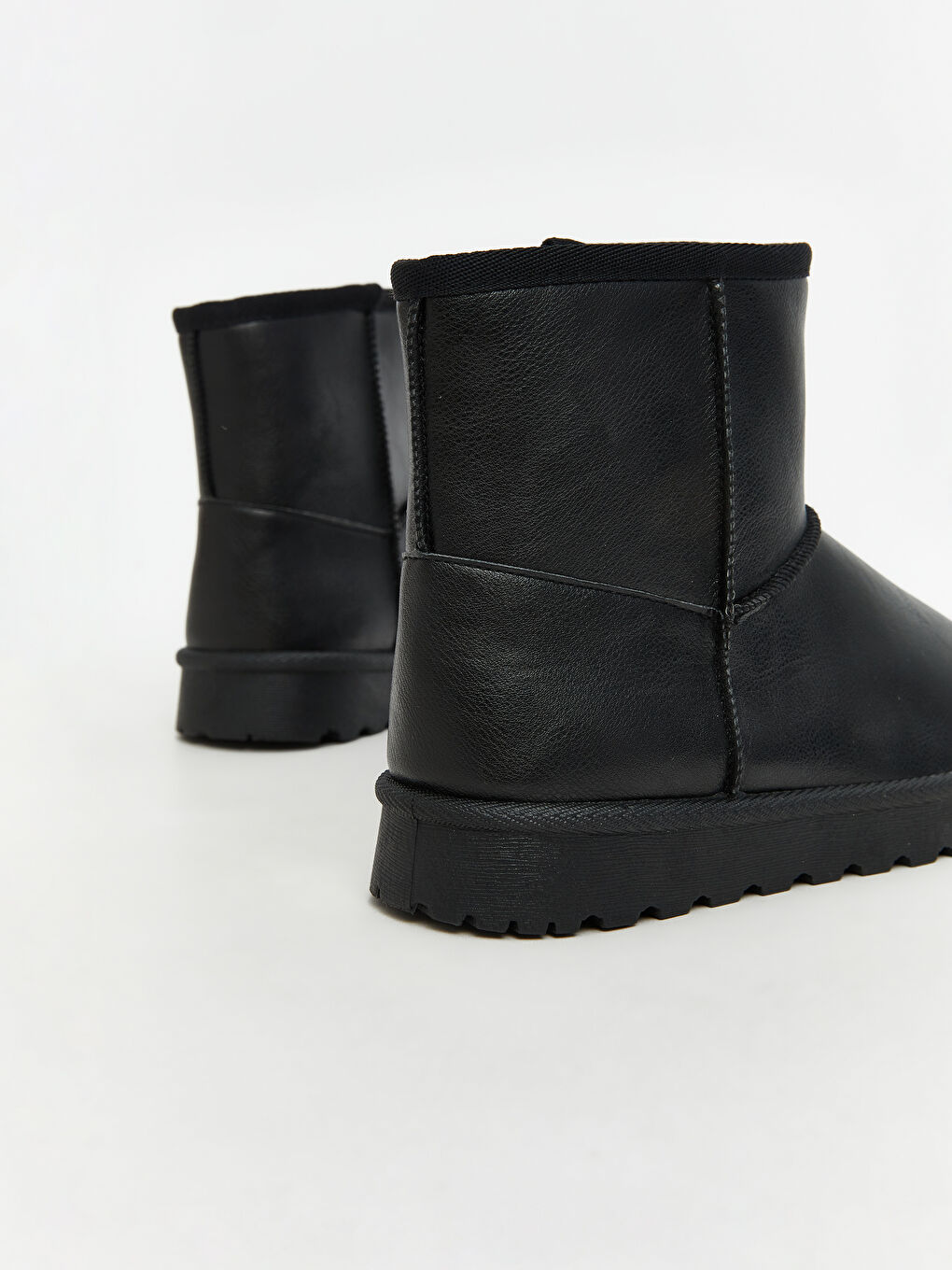 Ботуши за жени с вид на кожа-4