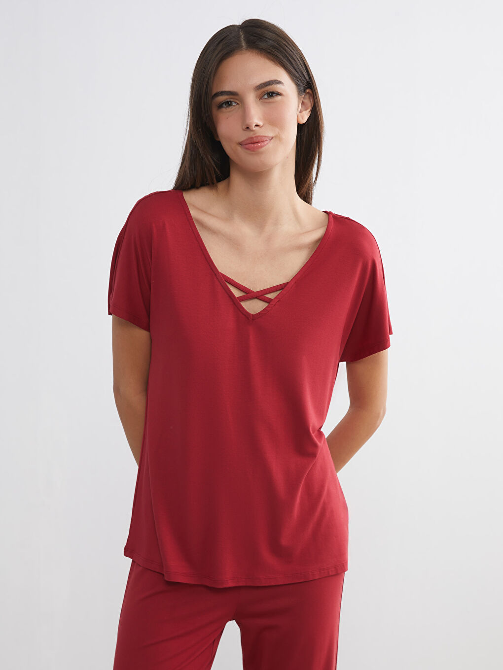 Žena CRVENA Pidžama set-1