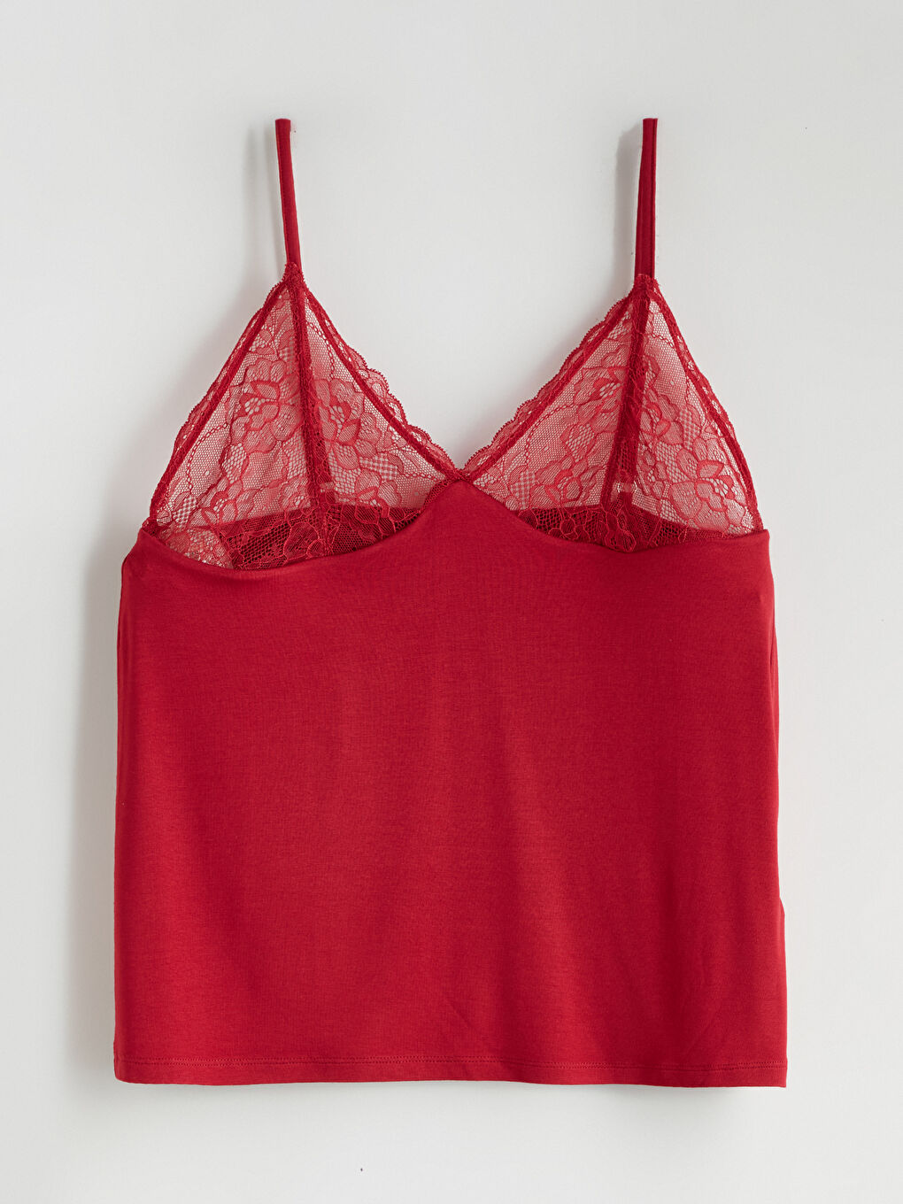 V Neck Lace Detailed Women's Shortie Pyjama Set-1