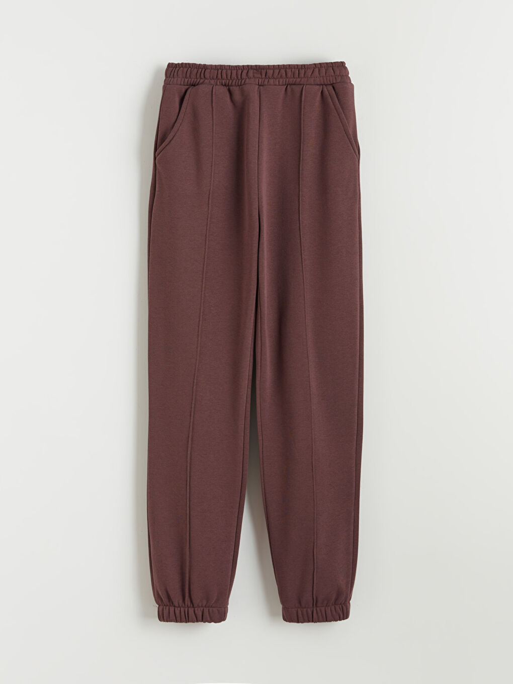 Mürdüm Beli Lastikli Kız Çocuk Kalın Jogger Eşofman Altı