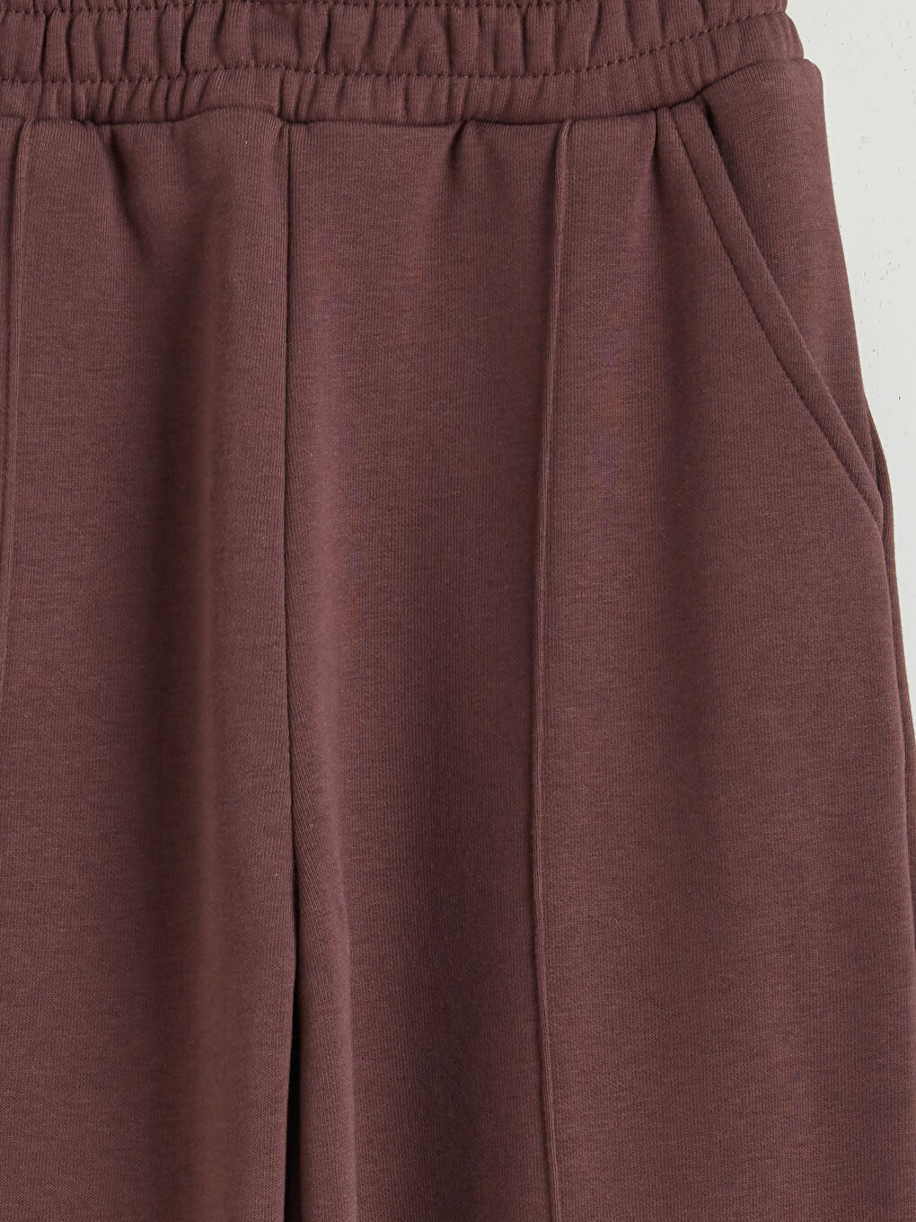 Mürdüm Beli Lastikli Kız Çocuk Kalın Jogger Eşofman Altı-2