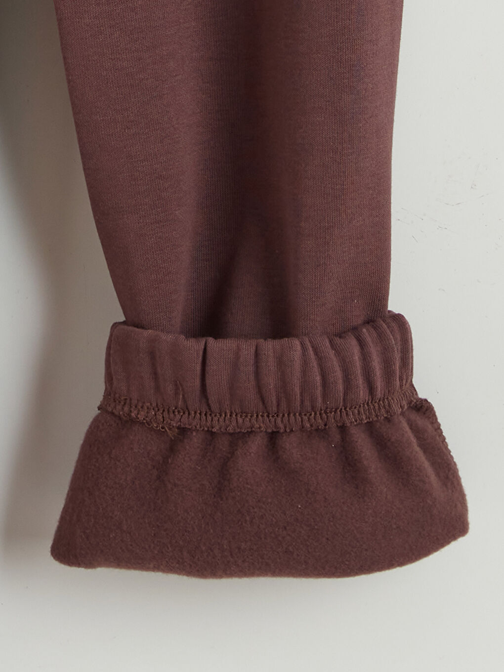 Mürdüm Beli Lastikli Kız Çocuk Kalın Jogger Eşofman Altı-3