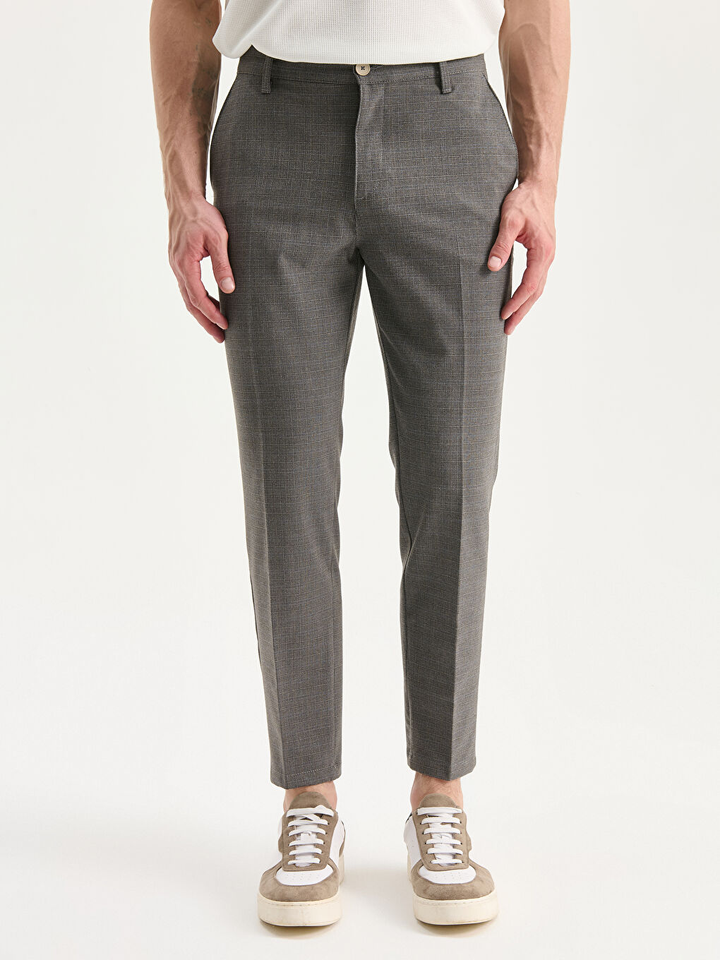 Antrasit Standart Kalıp Erkek Pantolon-1