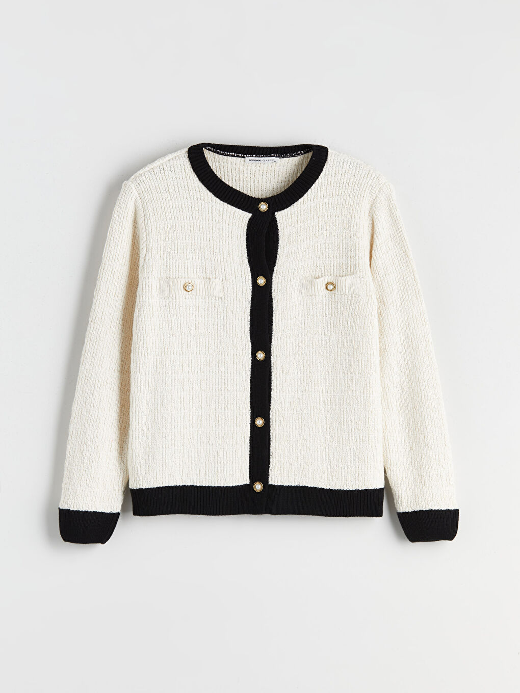 Crew Neck Women's Knitwear Cardigan-4