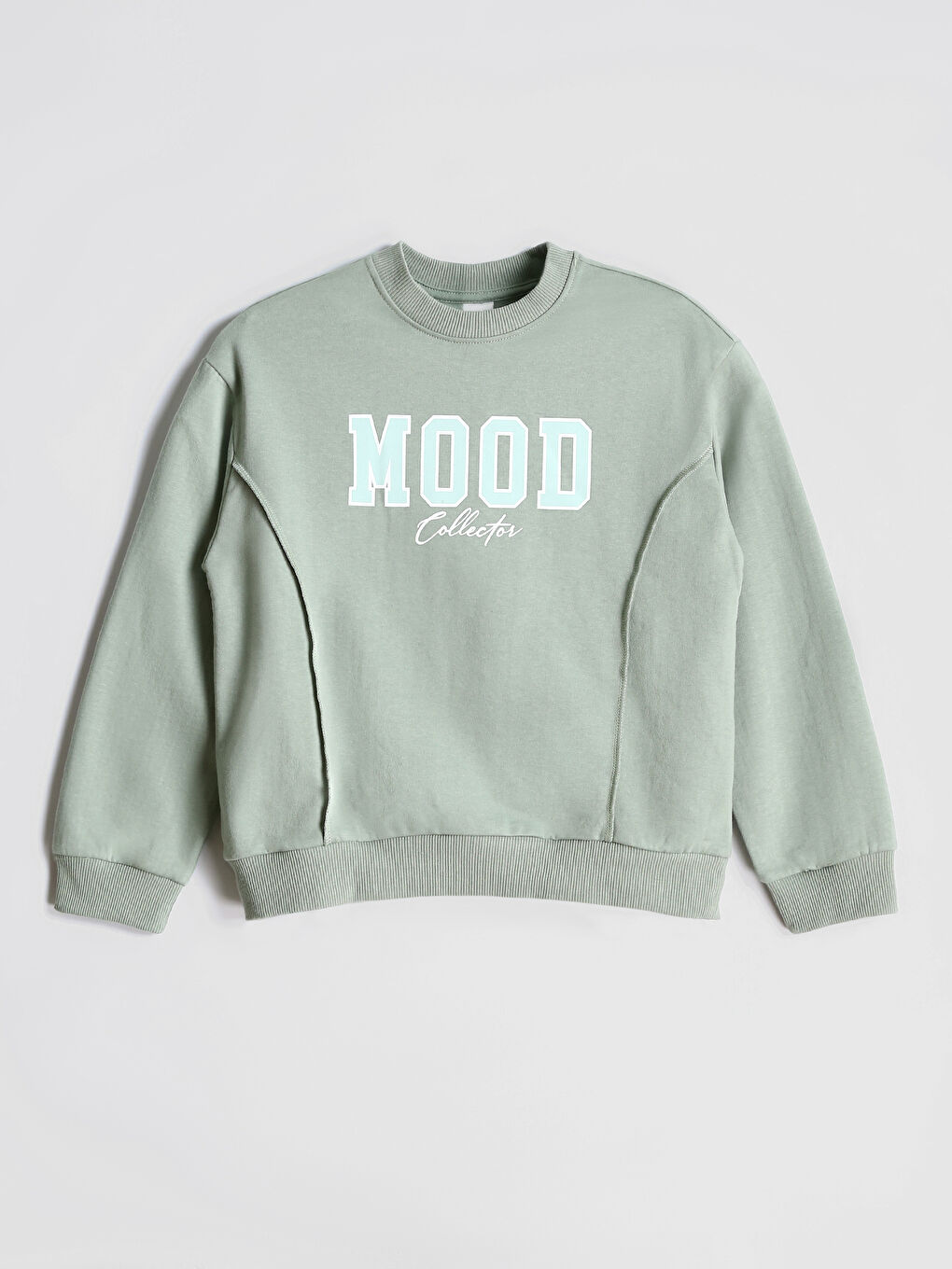 Crew Neck Printed Girls' Sweatshirt