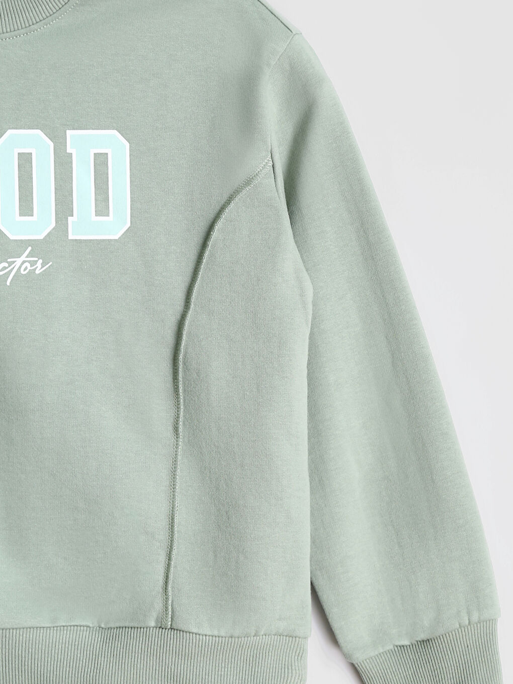 Crew Neck Printed Girls' Sweatshirt-3