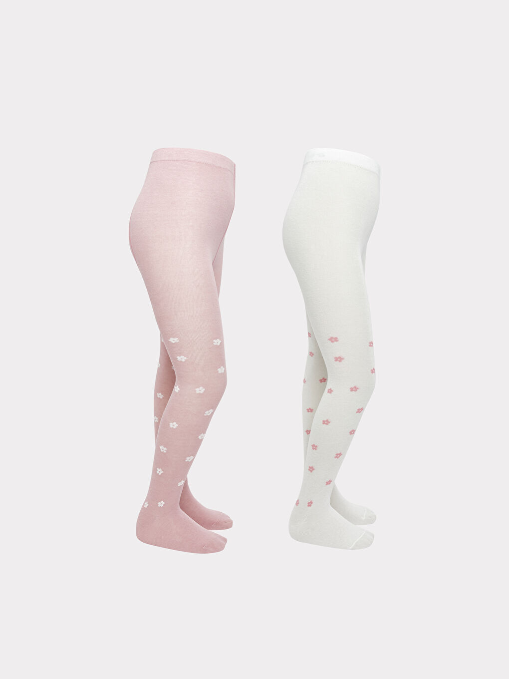 Floral Girls Tights 2 Pack