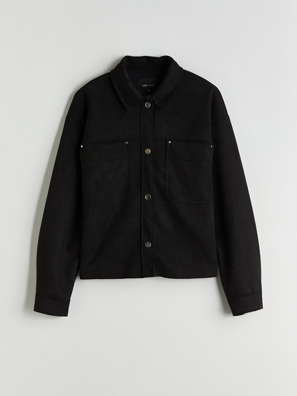 Women's Faux Suede Shirt Jacket-4