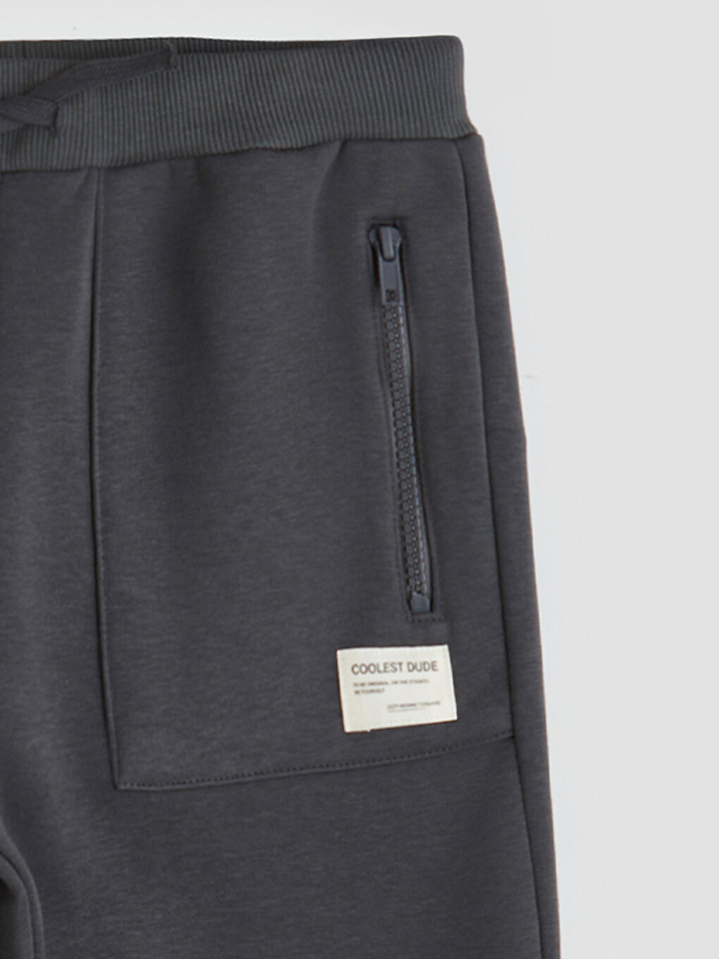 Antrasit Beli Lastikli Erkek Çocuk Jogger  Eşofman Altı-2