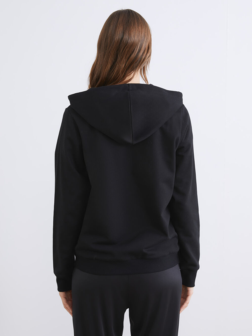 سويت شيرت بسحاب مزود بغطاء رأس للسيدات-3