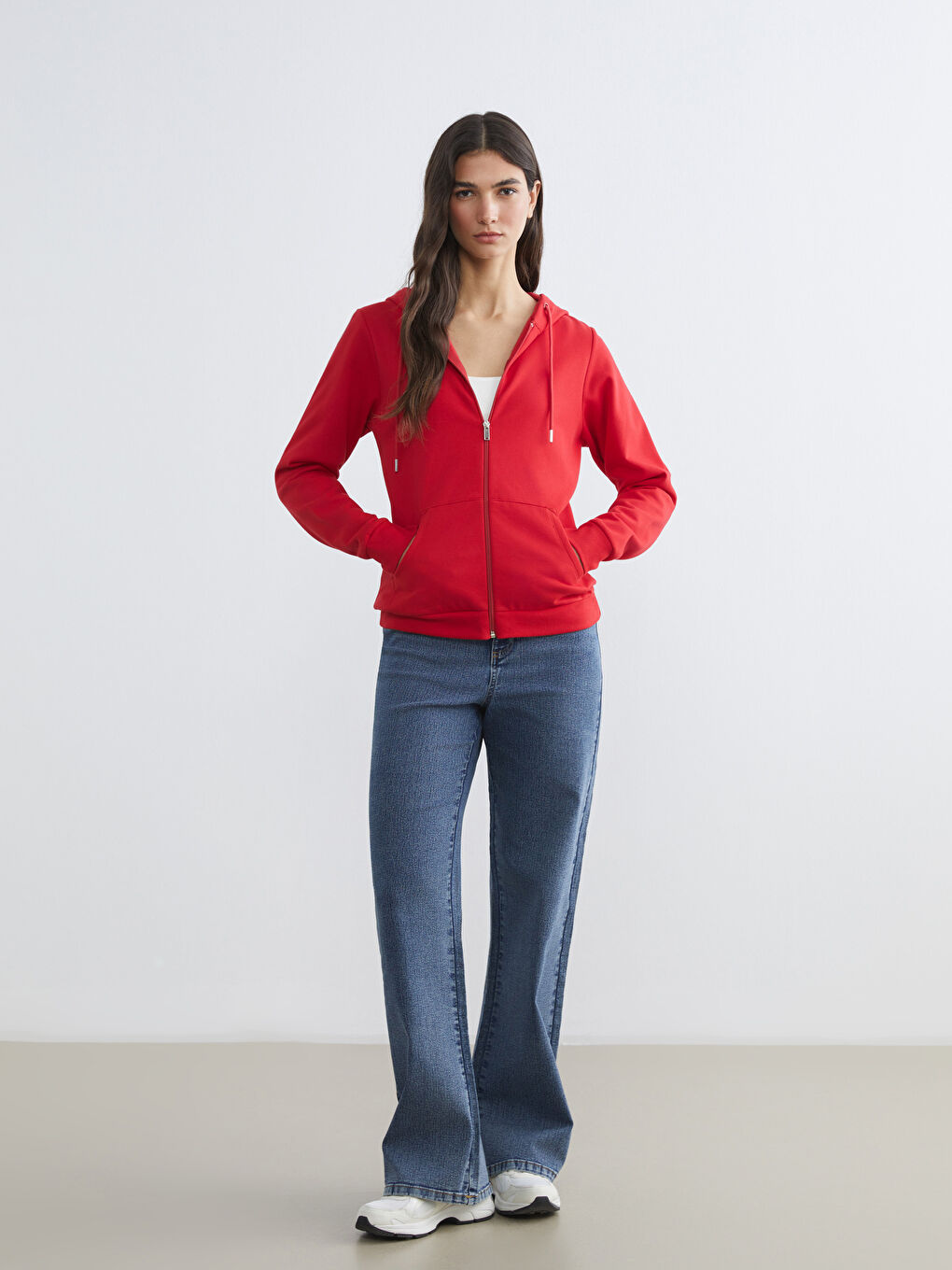 Hooded Women's Zip-Up Sweatshirt-1