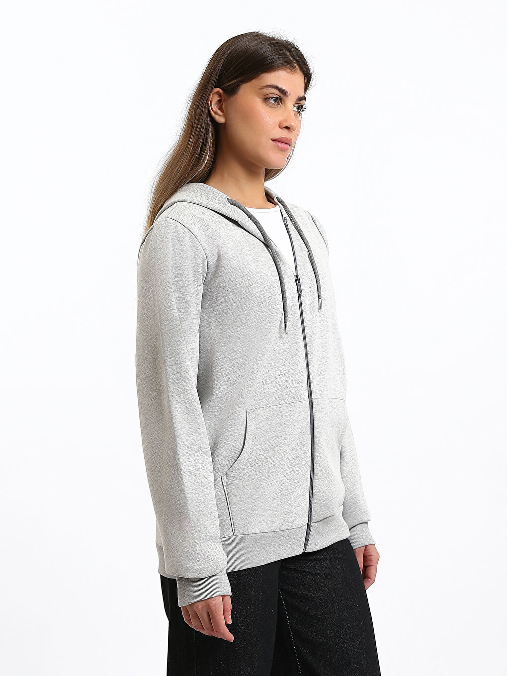 Sweat zippé à capuche pour Femmes-6
